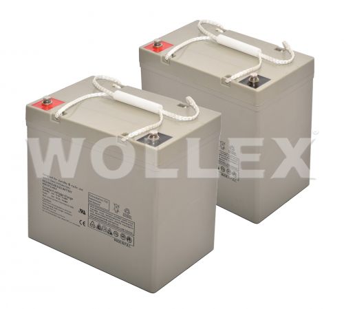 WOLLEX - 12000155 12V 55Ah Deep Cycle Jel Akü 2 adet